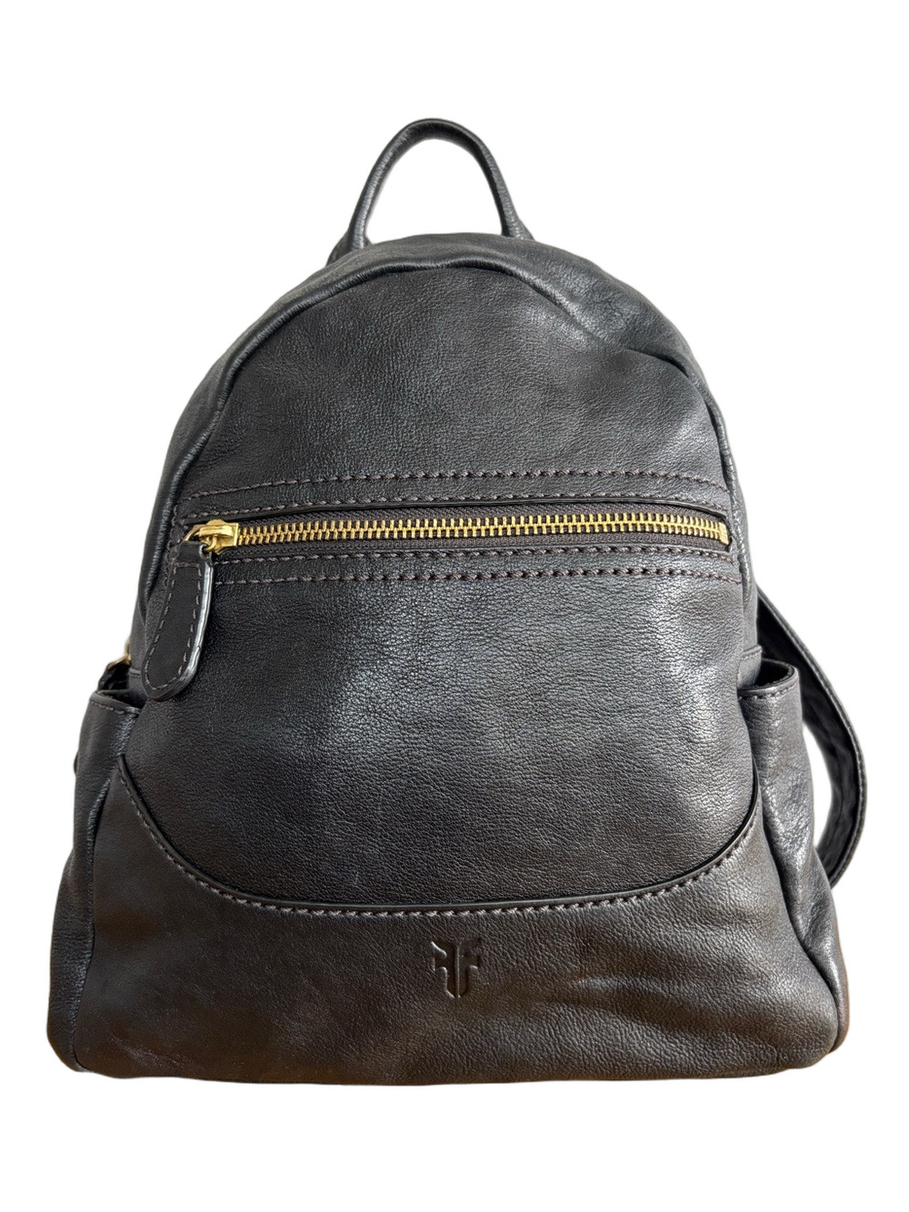 Vintage Frye Black Leather Mini Backpack Minimalist Soft Leather Y2K Classic
